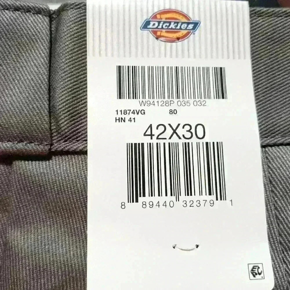 NWT Dickies Mens 874 Work Pant Flex Original Fit Grey 40x32 & 42x30 - Picture 8 of 11